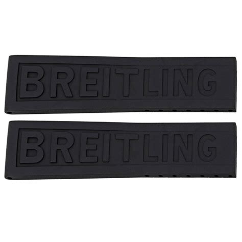 breitling 155s|Genuine Breitling 24mm x 20mm Black Rubber Watch Band .